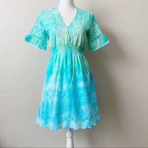 My Beloved Custom Eyelet Ice Tie Dye Dress